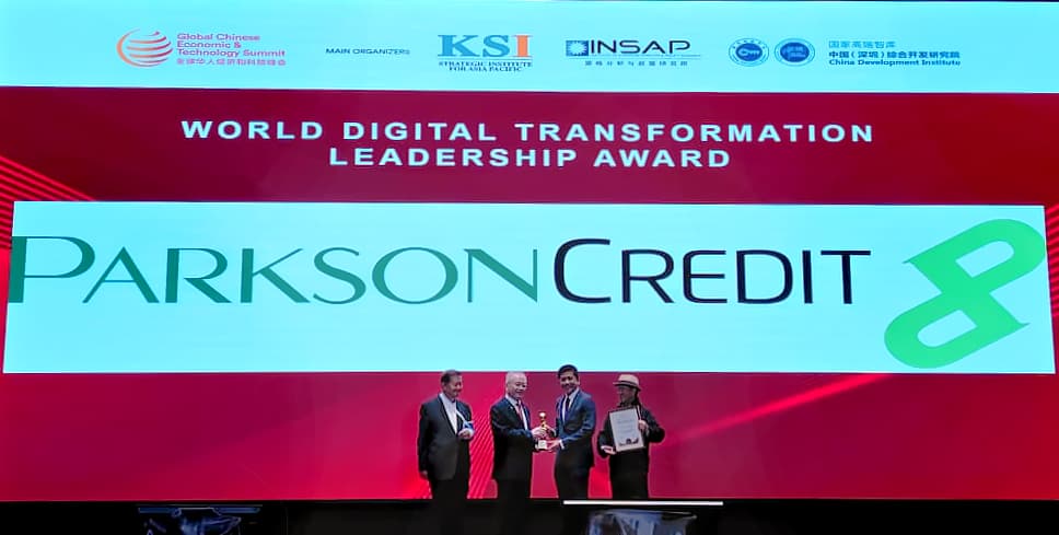 Parkson Credit Receives World Digital Transformation Leadership Award at Global Chinese Economic and Technology Summit 2025